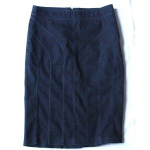 OBR 31" Waist Dark Blue Denim Skirt Soft Back Zip Slit